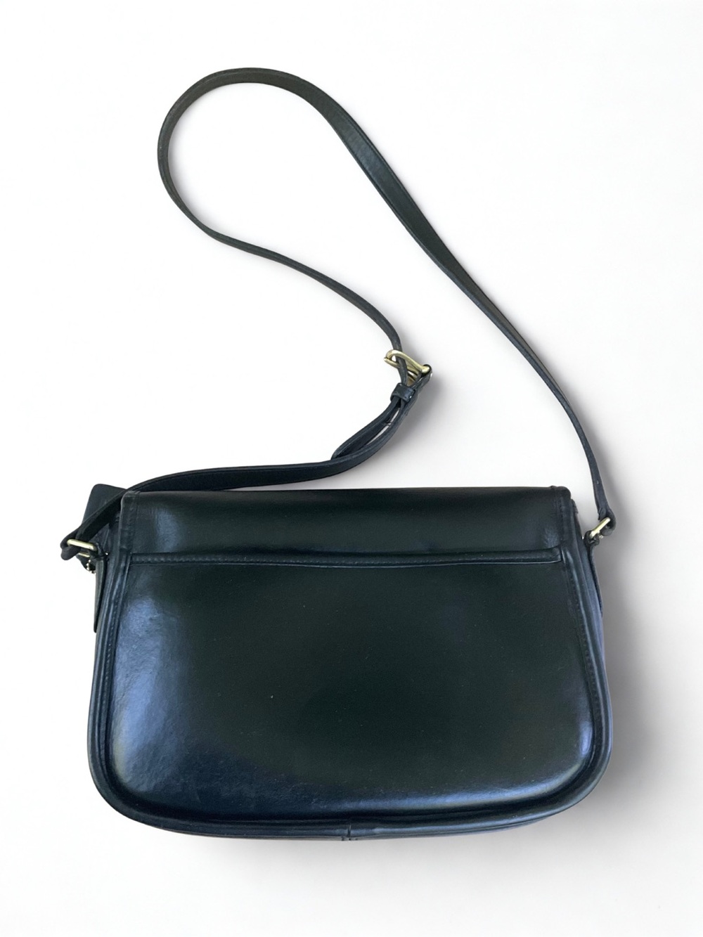 Vintage COACH City Bag Black Leather Crossbody Turnlock Restored 👜 - Picture 2 of 9